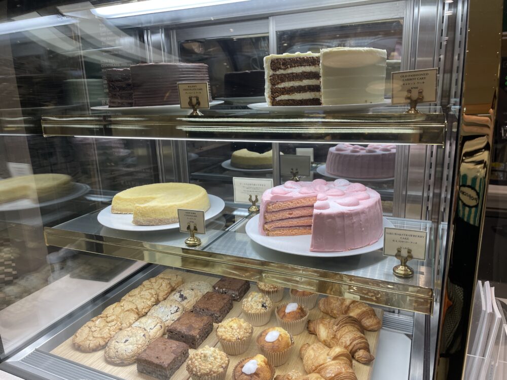 ケーキのショーケース